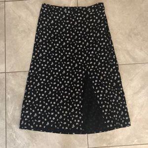HOLLISTER ultra high rise woven midi skirt